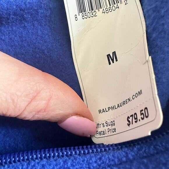 Lauren Ralph Lauren Active Womens Blue Fleece Jacket Size Medium Outdoor Zip - Picture 5 of 10